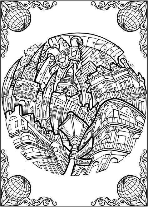 New Orleans  | Adult Art Coloring Page Coloring Pages Football, Mardi Gras Coloring Pages, Football Coloring Pages, Saint Coloring, The Big Easy, Dover Publications, Adult Colouring Pages, Colouring Printables, Coloring Pages For Boys