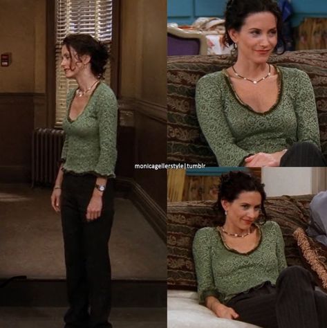 Monica Geller Style, Monica Geller Outfits, Monica Friends, Monica Gellar, Rachel Green Outfits, Courtney Cox, 90s Inspired Outfits, Monica Geller, Tv Show Outfits