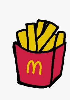 Mcdonalds Drawing Easy, Mcdonalds Food Drawing, Mcdonalds Drawing, Mcdonalds Art, Mc Donald Logo, Mcdonalds Chips, Hamburger Drawing, Mcdonalds French Fries, Fries Cartoon