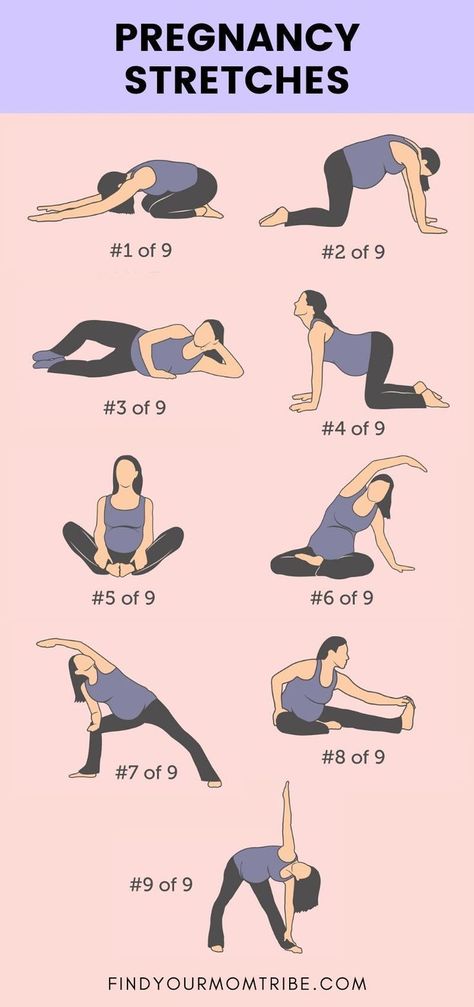 Prenatal Yoga Stretches, Prenatal Stretches For Labor, Back Stretches For Pregnancy, Pregnancy Safe Stretches, Pilates Pregnancy Workout, Pregnancy Hip Stretches, Pregnant Stretches, Stretches For Pregnant Women, Swimming Aerobics