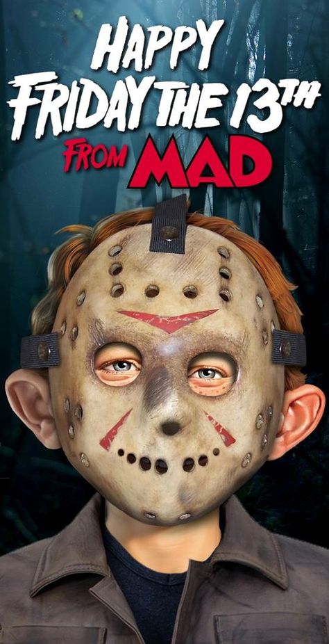 Friday the 13th Mad Tattoo, Happy Friday Humour, Friday Funny Pictures, Friday The 13th Funny, Beavis Y Butthead, Friday The 13th Poster, Alfred E Neuman, Tgif Funny, Friday The 13th Tattoo