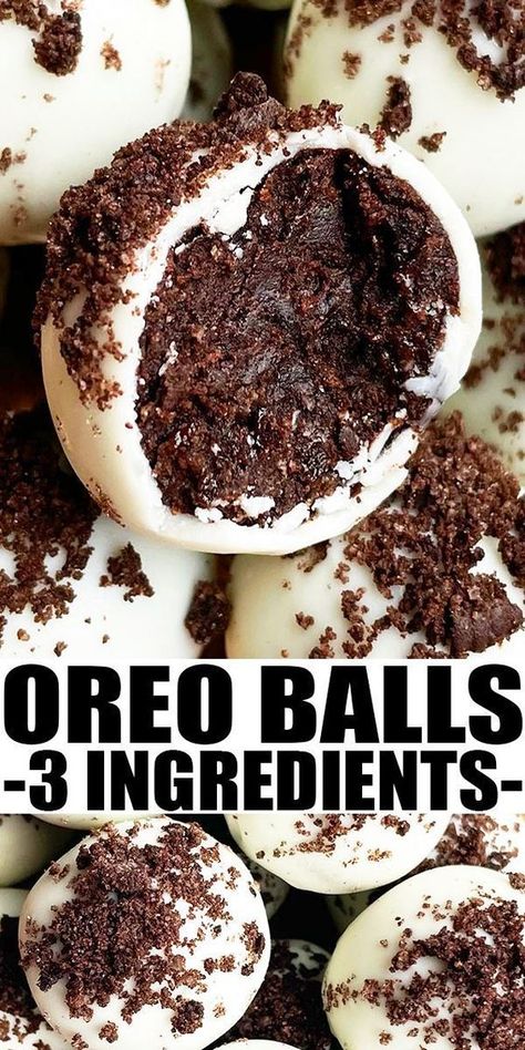 Oct 26, 2021 - Quick, easy no bake Oreo truffles recipe, homemade with 3 simple ingredients. These Oreo balls are fudgy, ooey gooey, full of Oreo cookies & cream cheese. Oreo Balls Recipe 3 Ingredients, Truffles Oreo, Oreo Cookie Balls Recipe, Oreo Cake Balls, Cookies Cream Cheese, Cookie Balls Recipe, Oreo Bites, No Bake Truffles, Oreo Truffles Recipe