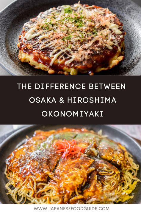 Most people have heard of it, but just what is okonomiyaki? And what is the difference between Osaka okonomiyaki (Kansai-style) and Hiroshima okonomiyaki? Okonomiyaki Hiroshima Style, Okonomiyaki Vegetarian, Japanese Pancake Okonomiyaki, Okonomiyaki Rezept, Hiroshima Okonomiyaki, Okonomiyaki Recipe, Okonomiyaki Sauce, Cheap Snack, Japanese Pancake