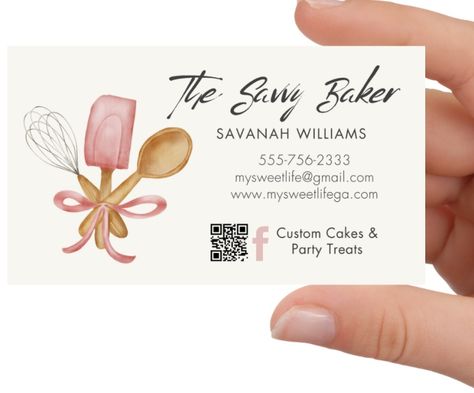 Free Custom Printable Bakery Business Card Templates & Designs - Better Baker Club Bakery Business Cards Templates, Bakery Business Cards, Cookie Decorating Party, Create Business Cards, Business Card Templates, Bakery Business, Home Bakery, Business Card Template Design, Party Treats