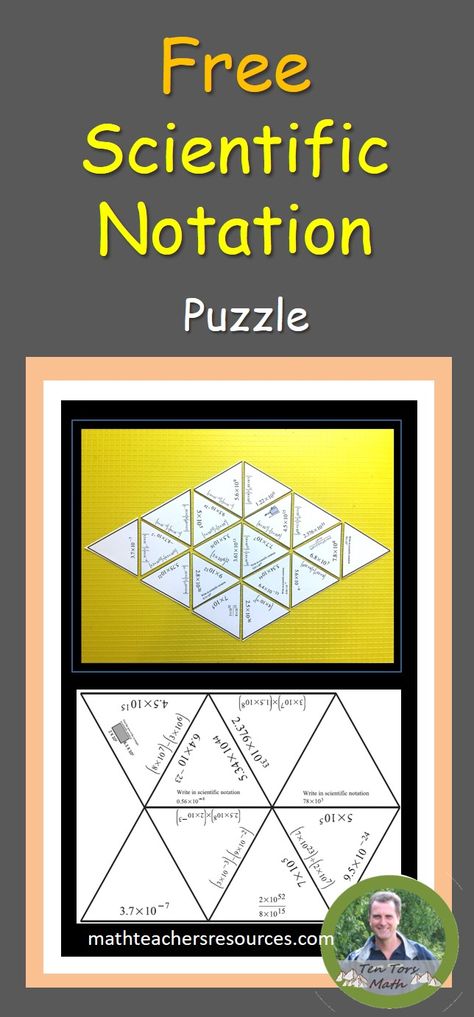 This is a free puzzle activity on scientific notation for students to use in the classroom. Scientific Notation Activity, Scientific Notation Activities, Plane Crafts, High School Math Classroom, Free Math Resources, Puzzle Activity, Teaching Algebra, Math 8, Newtons Laws