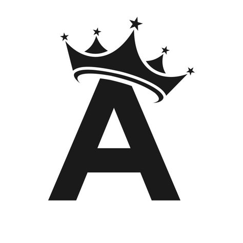 Letter A Crown Logo for Beauty, Fashion, Star, Elegant, Luxury Sign Logo For Beauty, A Letter Wallpaper, Medicine Logo, Camera Cartoon, Feather Logo, Energy Logo, The Letter A, Best Photo Background, Fitness Logo Design