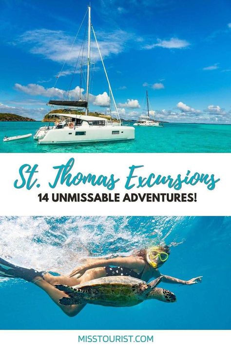 From catamarans to helicopters, find the perfect St Thomas excursions for you! Whether you're looking to relax or explore, we've got you covered! St Thomas Itinerary, Bolongo Bay St Thomas, St Thomas Virgin Islands Outfits, St Thomas Vacation, St. Thomas, St Thomas Us Virgin Islands, Virgin Islands Vacation, St Thomas Virgin Islands, Bach Bash