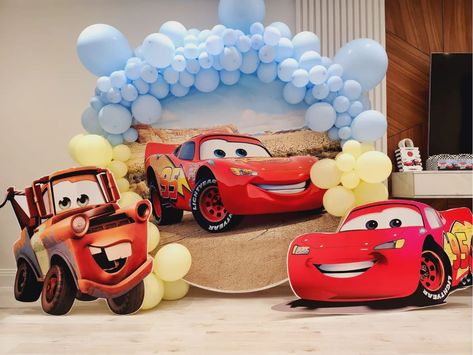 Lightning McQueen party decor #carsofinsta #cars #carsofinstagram #PartyPerfection #partytime #partydecor #viral #trend #balloons #birthdayboy Lightning Mcqueen Party, Mcqueen Party, Lightning Mcqueen, Viral Trend, Party Time, Boy Birthday, Party Decor, Party Decorations, Balloons