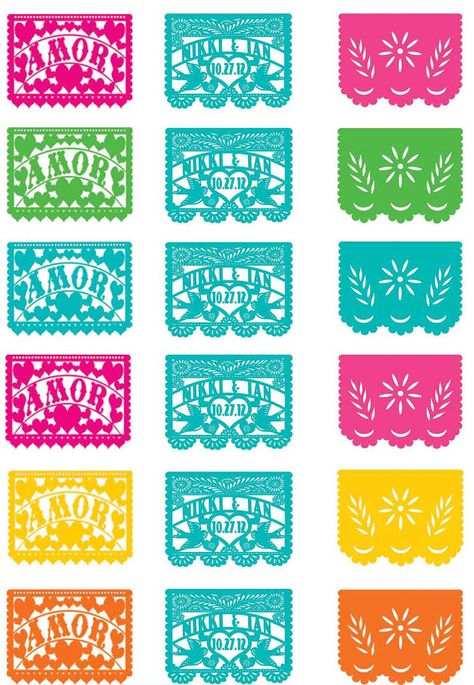 Mini papel picado Family History Activity, Papel Picado Wedding, Minion Birthday Invitations, Picado Banner, Wedding Invitation Images, Invitation Wedding Card, Fiesta Wedding, Diy Invitation, Invitation Design Template