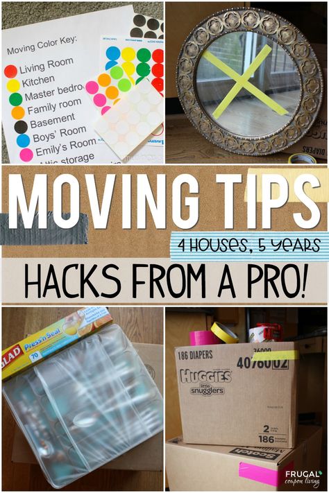 Moving out for the first time? Tried and true mover? Whichever your position, these tried and true Moving Out Hacks, Tips & Ideas will have you set for your next relocation. Staging Tips, Packing Boxes, Hacks and Tricks to make your new home relocation flawless. #FrugalCouponLiving #moving #movinghacks #movingtips #hacksandtips #homestaging #relocation #packingtips #packing #movingout #newhome #move #packinghacks #hacks #tips Moving House Packing, Moving Organisation, Diy Moving, Moving House Tips, Moving Hacks, Moving Hacks Packing, Moving Help, Organizing For A Move, Moving Checklist