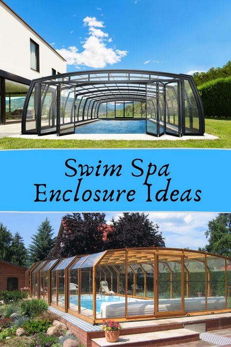 Enclosure ideas for a home swim spa