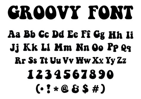 Groovy Typography Alphabet, Free Font Alphabet, Retro Writing Font, Chunky Fonts Alphabet, Groovy Svg Free, Scooby Doo Font, Letter Fonts Graffiti, Creative Fonts Alphabet, Groovy Font Alphabet