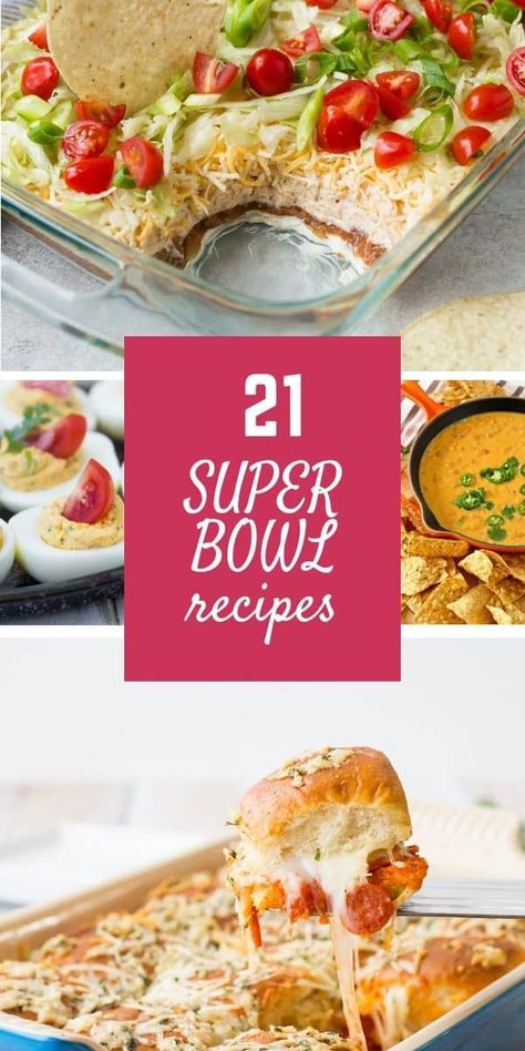 21 of the best Super Bowl Recipes for the perfect game day - or for just any ol' Sunday night. Every night deserves good food! Food Network The Kitchen, Best Super Bowl Recipes, Super Bowl Food Easy, Best Superbowl Food, Super Bowl Dips, Superbowl Recipes, Super Bowl Menu, Easy Super Bowl, Super Bowl Food Healthy