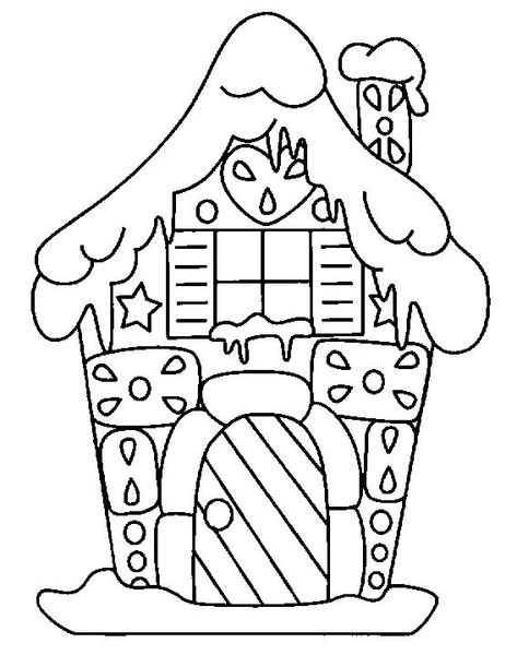 ausmalbilder-haeuser-6 Decoration Vitrine, House Colouring Pages, Coloring Sheets For Kids, Embroidery Christmas, Christmas Templates, Digi Stamps, Christmas Coloring Pages, Christmas Embroidery, Christmas Gingerbread