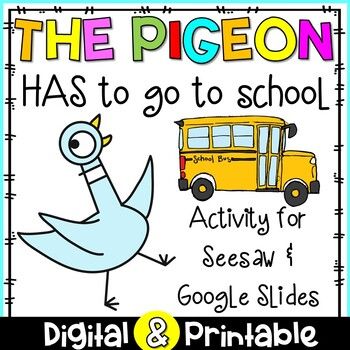 Mo Willems Author Study, First Grade Books, Pigeon Books, Bus Crafts, Author Study, Mo Willems, The Pigeon, First Day Of School Activities, Author Studies