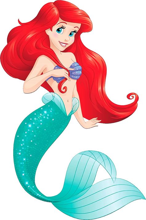 Little Mermaid, The Little Mermaid, Ariel, Mermaid, Disney, Red, Hair, Blue