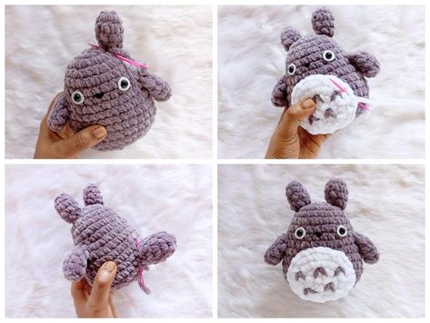 Free Crochet Totoro Pattern, Ghibli Crochet Pattern Free, Totoro Crochet Pattern Free, Studio Ghibli Crochet Pattern Free, My Neighbor Totoro Crochet, Ghibli Crochet Pattern, Ghibli Crafts, Crochet Nerd, Totoro Crafts