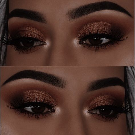 Copper Eyeshadow Brown Eyes, Simple Makeup For Homecoming, Matric Farewell Makeup Ideas, Matric Farewell Hairstyles, Good Eyeshadow Looks, Essence Photoshoot, Fall Makeup Looks For Brown Eyes, Dance Competition Makeup, Trendy Eye Makeup