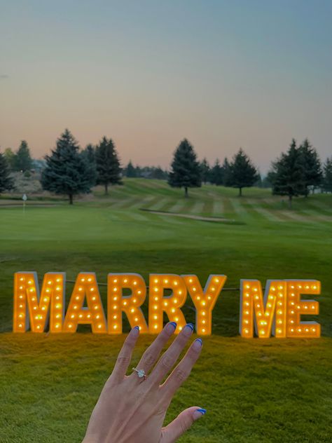 marriage | proposal | engaged | engagement | wedding | marriage proposal | wedding ring | golf Golf Proposal, Golf Engagement Photos, Blue Tacoma, Proposal Wedding, Marriage Proposal, Marriage Proposals, Video Editor, Engagement Wedding, Marry Me