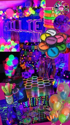 Check out edithbeyne's Shuffles NEON PARTY🎉 Neon Preppy Party, Glow In The Dark Party Decorations, Neon Sleepover, Neon Themed Birthday Party, Neon Themed Party, Neon Sweet 16, 13th Birthday Party Ideas For Girls, Neon Pool Parties, Glow Party Decorations