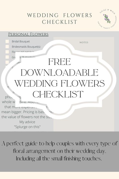 A free downloadable checklist for all your wedding flower needs. At Lilac and Wild we love our brides to be prepared and know exactly what the may need on the big day, flower wise that is. From bridal bouquets, bridesmaids flowers, table centrepieces, buttonholes, ceremony flowers, wedding favours, confetti and so much more!!! It great to be prepared for your consultations but do not fret, creative florists will have all the answers to your questions. Wedding Flower Checklist, Breakfast Table Centerpiece, Ceremony Flowers Wedding, Bouquets Bridesmaids, Bridesmaids Flowers, Aisle Flowers, Cake Flowers, Wedding Breakfast, Ceremony Flowers