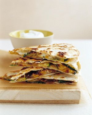 Zucchini Quesadillas Zucchini Quesadilla, Být Fit, Recipe Zucchini, Sliced Avocado, Kid Recipes, Martha Stewart Recipes, Sauteed Zucchini, Sauteed Shrimp, Quesadilla Recipes