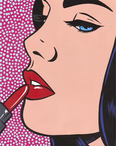 KEYLA® Pop Art Lipstick, Pop Art Illustration Graphics, Cool Pop Art, Images Pop Art, Pop Art Comic Girl, Pop Art Drawing, Drawing Eyes, Vintage Pop Art, Pop Art Girl