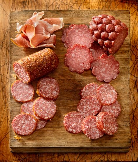 null Salami Charcuterie, The Spruce Eats, Italian Salami, Pork Sausages, Meat Products, The Spruce, Smoked Meats, Cold Meat, Cold Cuts