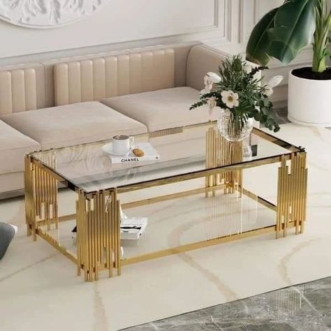 Center Table Designs ✨️ | Coffee Table Designs ☕️✨️ Interior Designs | Table Designs | Livingroom Table Designs | Coffee Table Designs #tabledecor #tabledesign #centertablesdesign #centertabledesign #homedesignsdworld #livingroomdesign #livingroomdecor #explore #explorepage #fypシ゚viralシ2024fyp #makeuphack #mensoutfit #celebritydiet Cozy Grey Living Room, Modern Center Table, Rectangle Glass Coffee Table, Glass Table Decor, Modern Living Room Table, Modern Table Base, Round Glass Coffee Table, Metal Furniture Design, Tempered Glass Shelves