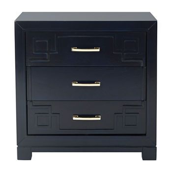 Nightstands View All Bedroom Furniture For The Home - JCPenney Night Tables, Three Drawer Nightstand, Transitional Contemporary, 3 Drawer Nightstand, Greek Key Pattern, Iron Hardware, Bedside Tables Nightstands, Wood Nightstand, End Tables With Storage