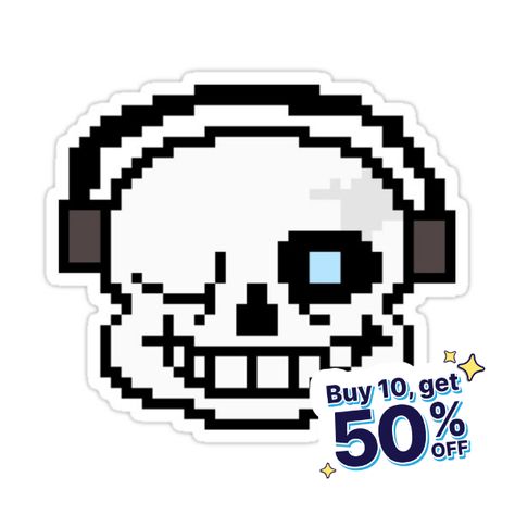 Decorate laptops, Hydro Flasks, cars and more with removable kiss-cut, vinyl decal stickers. Glossy, matte, and transparent options in various sizes. Super durable and water-resistant. Pixel skull with headphones Pixel Skull, Headphones Sticker, Skull With Headphones, Decorate Laptops, Vinyl Decal Stickers, Kiss Cut, Vinyl Decal, Headphones, Water Resistant