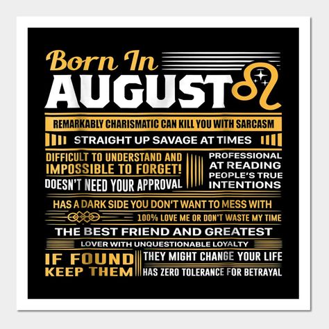 August 24th Birthday, August Leo Women, August Born Quotes, 1999 Quotes, August Birthday Quotes, Birth Month Quotes, Leo August, August Leo, New Month Wishes