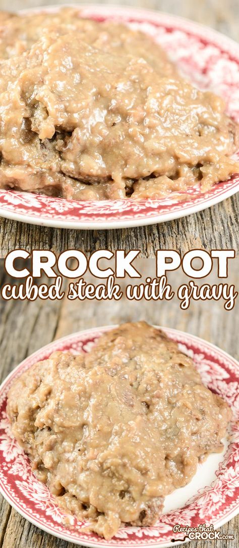 Are you looking for an easy cubed steak recipe? Crock Pot Cubed Steak with Gravy Cubed Steak Recipe, Cubed Steak With Gravy, Crock Pot Cubed Steak, Shaved Steak Recipe, Cube Steak Crock Pot Recipes, Beef Cube Steak Recipes, Healthy Steak Recipes, Crockpot Steak Recipes, Steak With Gravy