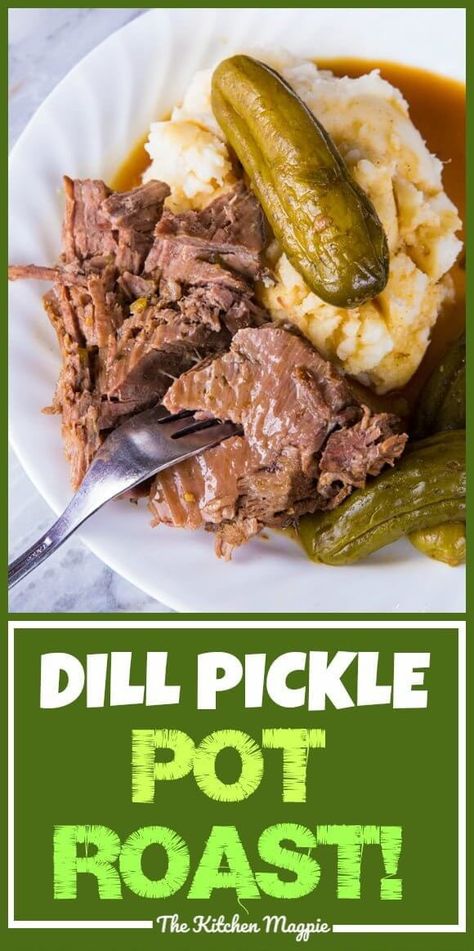 Dill Pickle Pot Roast, Pickle Pot Roast, Oven Pot Roast, Classic Pot Roast, Mississippi Pot Roast, Slow Cooker Roast, Crockpot Roast, Pot Roast Recipes, Beef Dinner