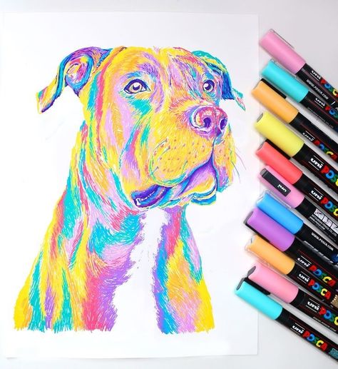 Drawing Ideas Dog, Posca Drawing Ideas, Cool Diy Crafts, Posca Drawing, Posca Marker, Posca Art, Marker Drawing, Memes Anime, Do It Yourself Projects