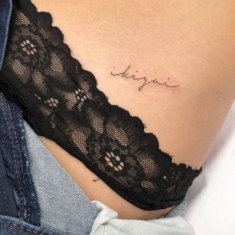 Ikigai Ikigai Tattoo Design, Ikigai Tattoo, Female Tattoos, Hip Tattoos Women, Cute Little Tattoos, Tattoo Font, Hip Tattoo, Japanese Words, Little Tattoos