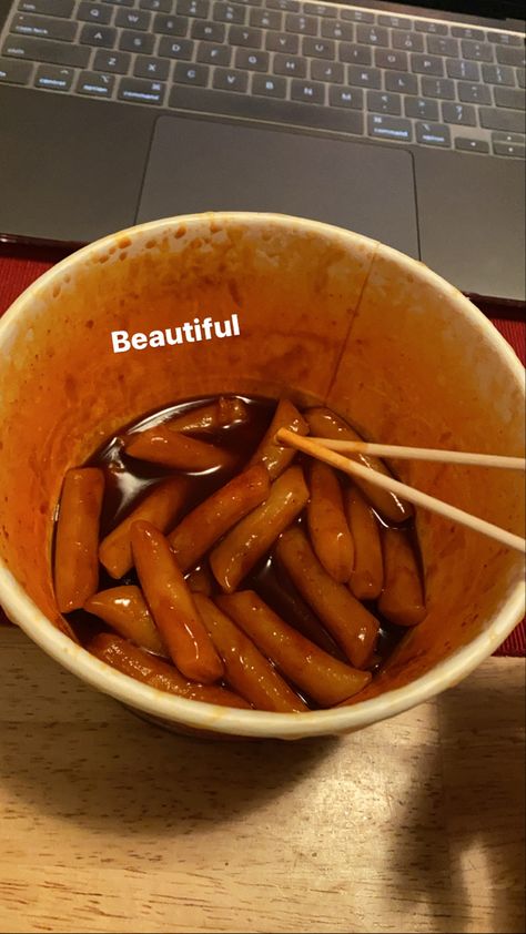 Tteokbokki Aesthetic, Cheese Tteokbokki Aesthetic, Food Tteokbokki, Tteokbokki Not Spicy, Aesthetic Tteokbokki, Korean Street Food Tteokbokki, Makanan Aesthetic, Aesthetic Snap, Luxury Food