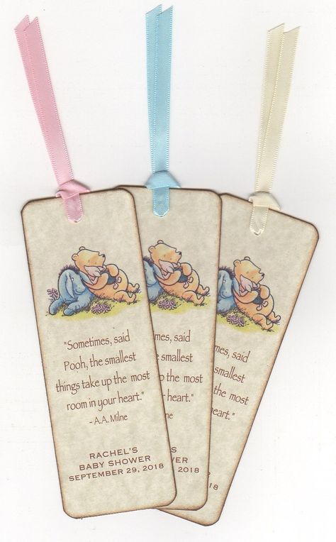 Bookmark Favors, Winnie Poo, February Baby Showers, Baby Shower Cakes Neutral, Baby Shower Themes Neutral, Winnie The Pooh Baby Shower, Baby Shower Vintage, Baby Event, Trendy Baby Shower Ideas