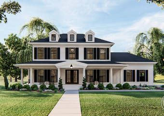 Southern Colonial House Plans, Future Farmhouse, House Structure, Advanced House Plans, Southern Colonial, Colonial House Exteriors, Home Designs Exterior, Colonial House Plans, Gorgeous Homes