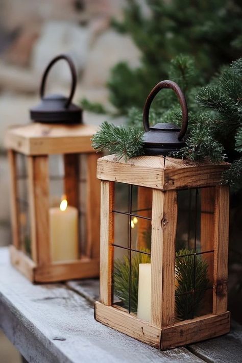 "Craft charming DIY Rustic Wooden Lanterns for a cozy atmosphere! 🕯️✨ #DIYProjects #LanternDIY #RusticDecor" Diy Wooden Lantern, Wooden Lanterns Diy, Wood Projects Easy, Wood Projects For Kids, Mini Lanterns, Rustic Lanterns, Large Lanterns, Wood Lantern, Wooden Lanterns