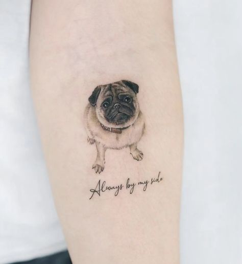 Pug Tattoo, Pawprint Tattoo, Tatuaje A Color, Small Hand Tattoos, Cute Tattoos For Women, Owl Tattoo, Body Picture, Tattoos Gallery, Dog Tattoo