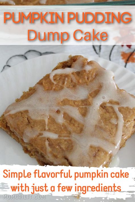 Pumpkin Pudding Dump Cake Pudding Dump Cake, Pumpkin Pudding Cake, Cake Mix Pumpkin, Pumpkin Dump, Cake Pumpkin, Dump Cake Pumpkin, Dump Cakes, Pumpkin Pudding, Pumpkin Cake Recipes