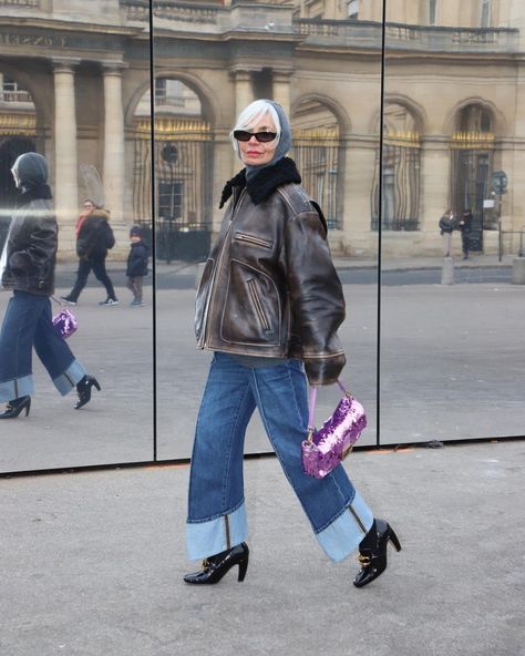 Grace Ghanem, Grece Ghanem, Denim Street Style, Nyc Fashion Week, Ladies Who Lunch, Pilot Jacket, Milan Street Style, Australia Fashion, Double Denim