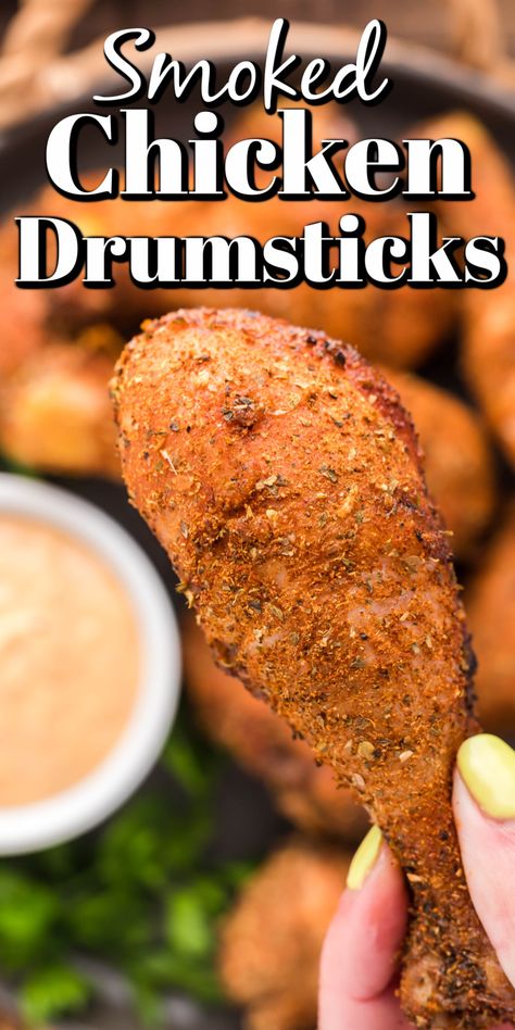 Chicken Drumstick Dry Rub, Smoked Chicken Drumsticks Traeger, Traeger Chicken Drumsticks, Smoked Chicken Legs Recipes, Smoked Ideas, Smoked Chicken Drumsticks, Smoker Chicken, Chipotle Dipping Sauce, Traeger Chicken