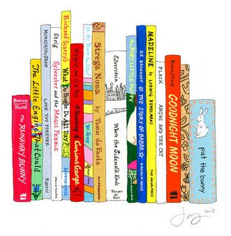 Kittens First Full Moon, Michael Rosen, Laura Numeroff, Lots Of Books, Book Spines, The Very Hungry Caterpillar, 11x14 Print, Very Hungry Caterpillar, Book Shelf