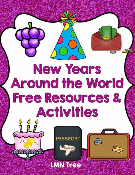 LMN Tree: New Year's Traditions Around the World Resources, Free Activity, and Interactive Student Notebook Connection New Years Around The World, New Year's Eve Games For Family, Mexico People, January Classroom, New Year's Eve Activities, Interactive Student Notebooks, Student Notebook, Traditions Around The World, New Years Traditions