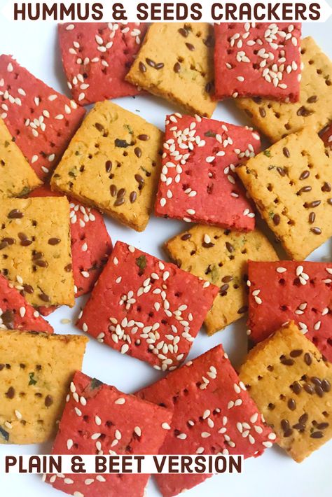 Healthy Crackers Recipe, Beetroot Crackers, Oats Crackers, Oat Crackers Recipe, Whole Wheat Crackers Recipe, Low Calorie Crackers, Protein Crackers, Hummus Crackers, Saltine Cracker Recipes