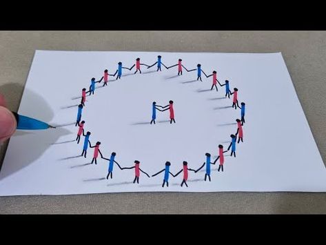 very easy 3d drawing - YouTube How To Draw 3d, Draw 3d, 3d Drawings, 3d Logo, Simple Art, Easy Paintings, Easy Drawings, I Tried, I Hope You