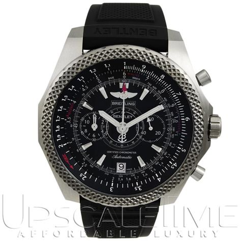 Breitling Titan Bentley Super Sports Ltd. Ed. Chronograph Men's Watch E2736522/BC63 Breitling Bentley, Breitling Superocean Heritage, Slide Rule, Breitling Watches, Silver Water, Rubber Watches, Womens Watches Luxury, Breitling Navitimer, Super Sport