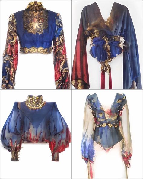 Red And Blue Outfit Aesthetic, Descendants Outfit Ideas, Complex Outfits, Descendants Clothes, Red And Blue Dress, Fest Outfits, Fantasy Dress, Fantasy Clothing, Fantasy Fashion